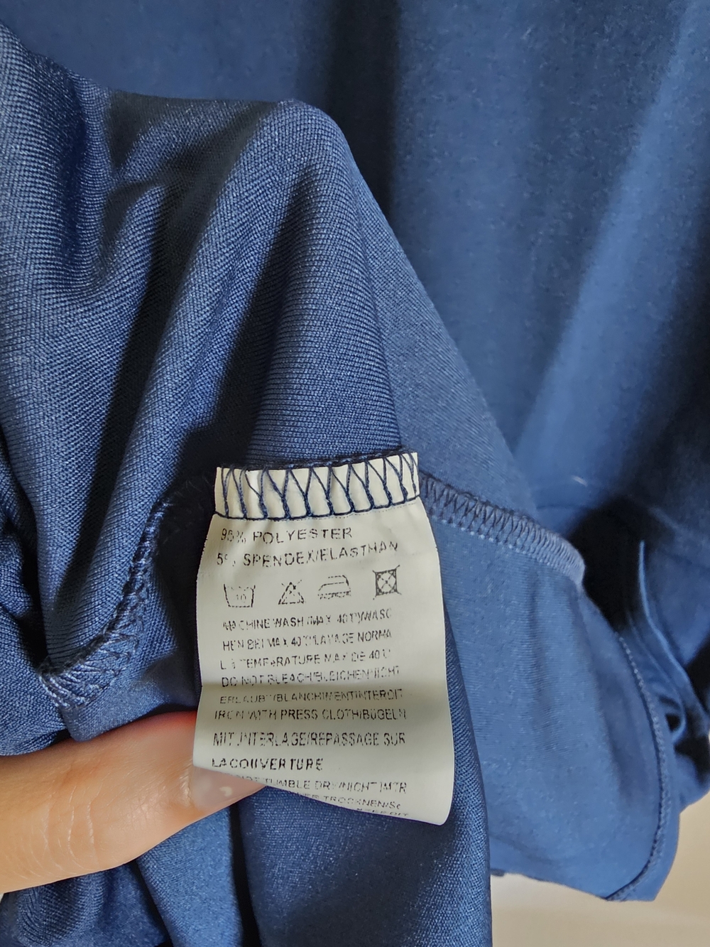 Meaneor Women’s Crewneck Dress in Navy Blue - Picture 5 of 7